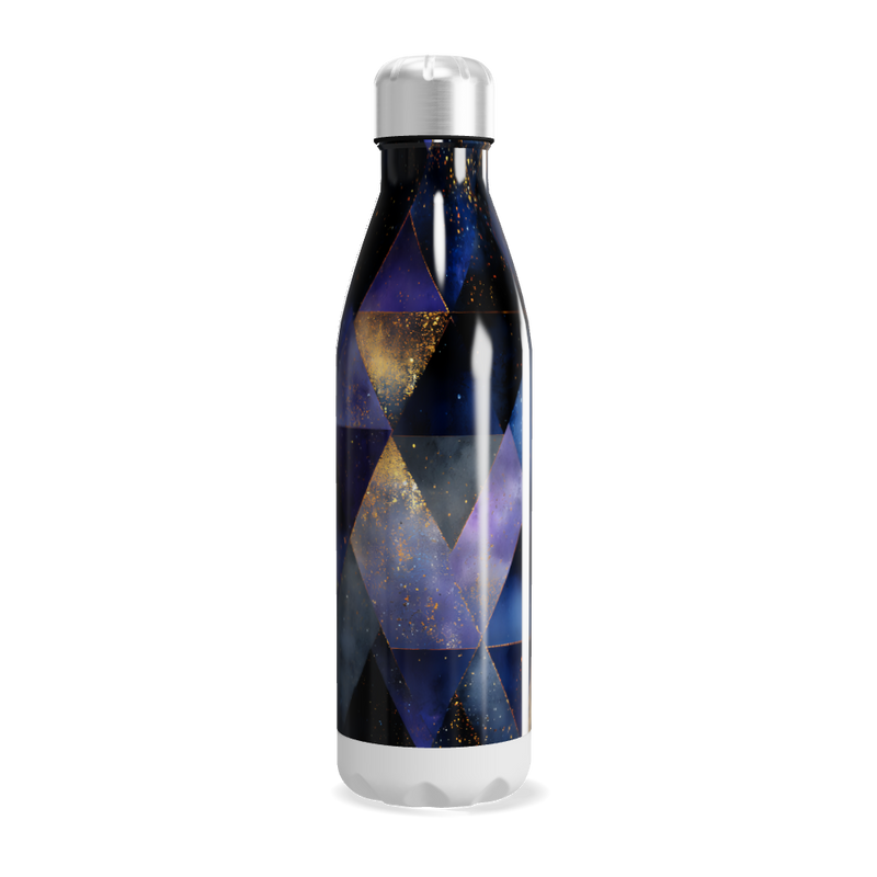 Garrafa Inox - Estampa Geométrica Azul