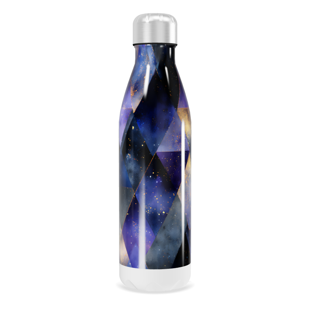 Garrafa Inox - Estampa Geométrica Azul
