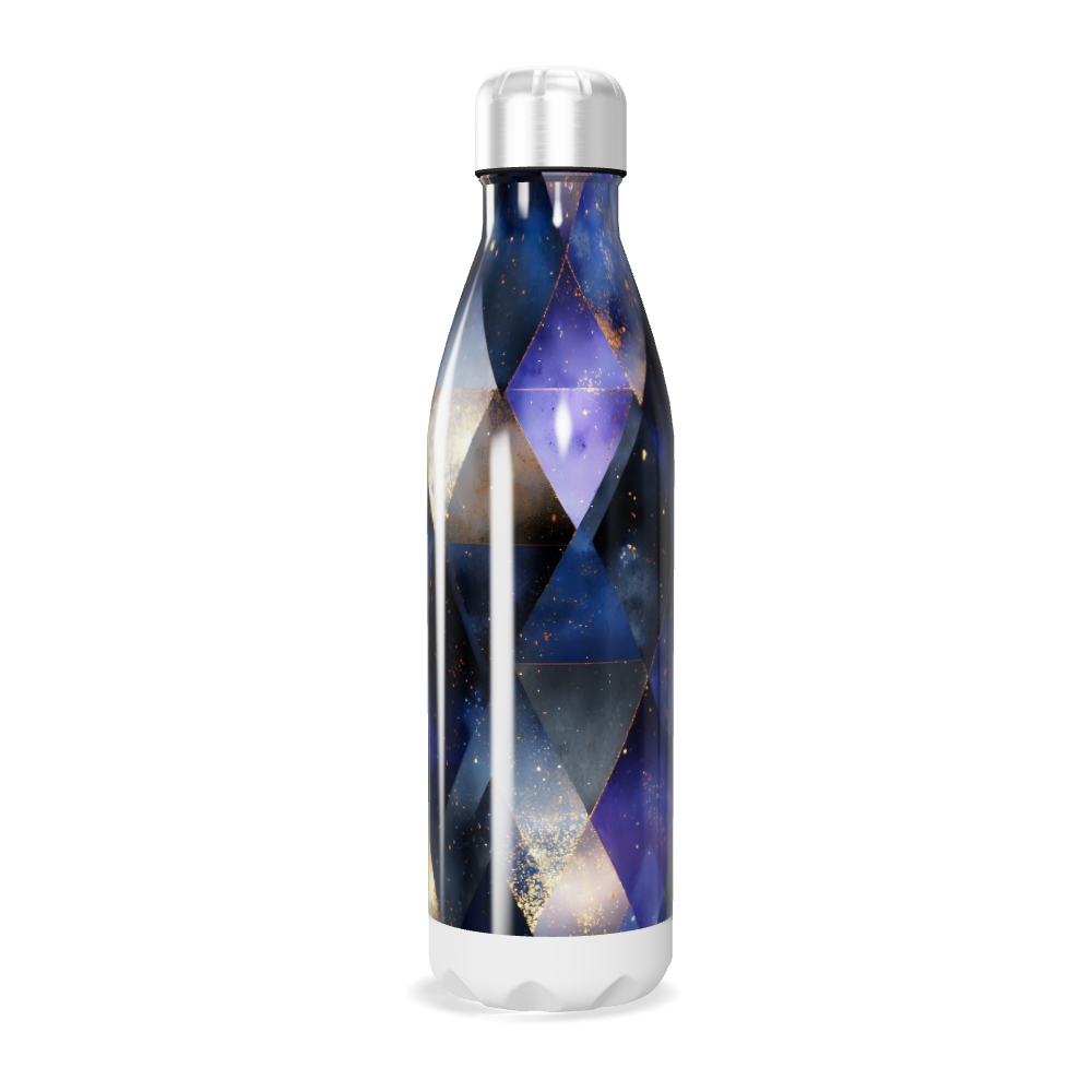 Garrafa Inox - Estampa Geométrica Azul
