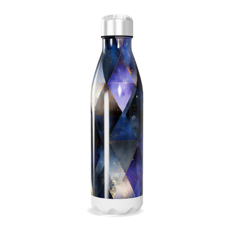 Garrafa Inox - Estampa Geométrica Azul