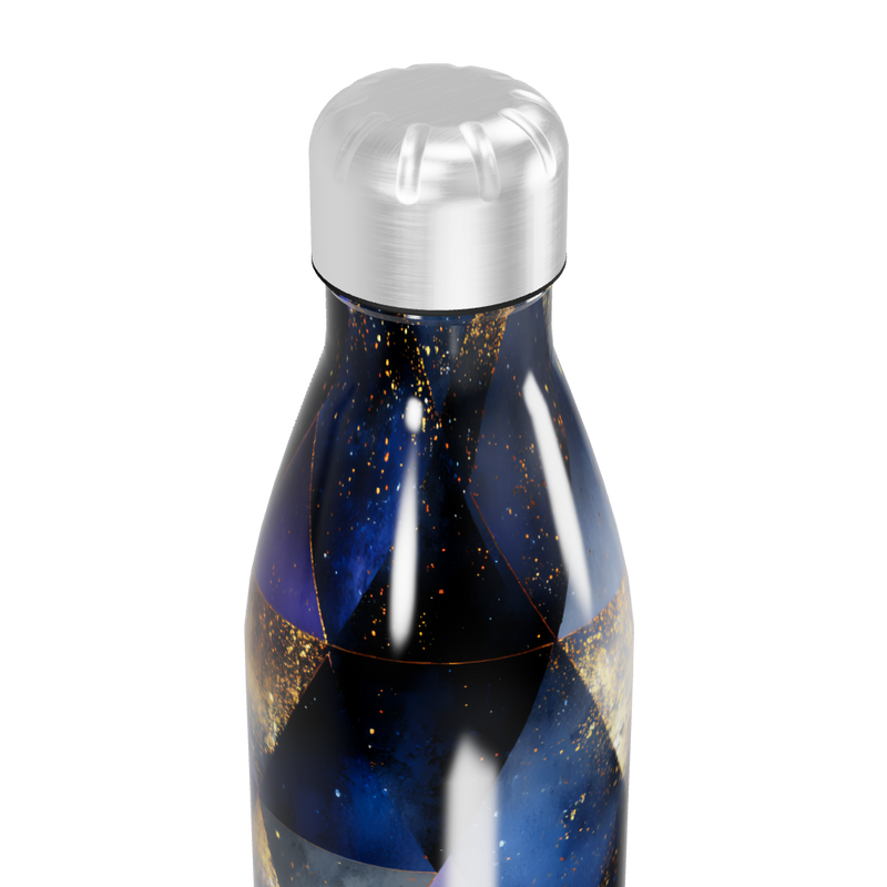 Garrafa Inox - Estampa Geométrica Azul