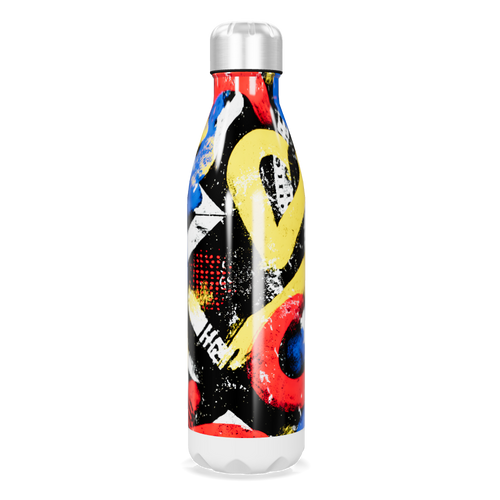 Garrafa Inox - Estampa Colorida Abstrata