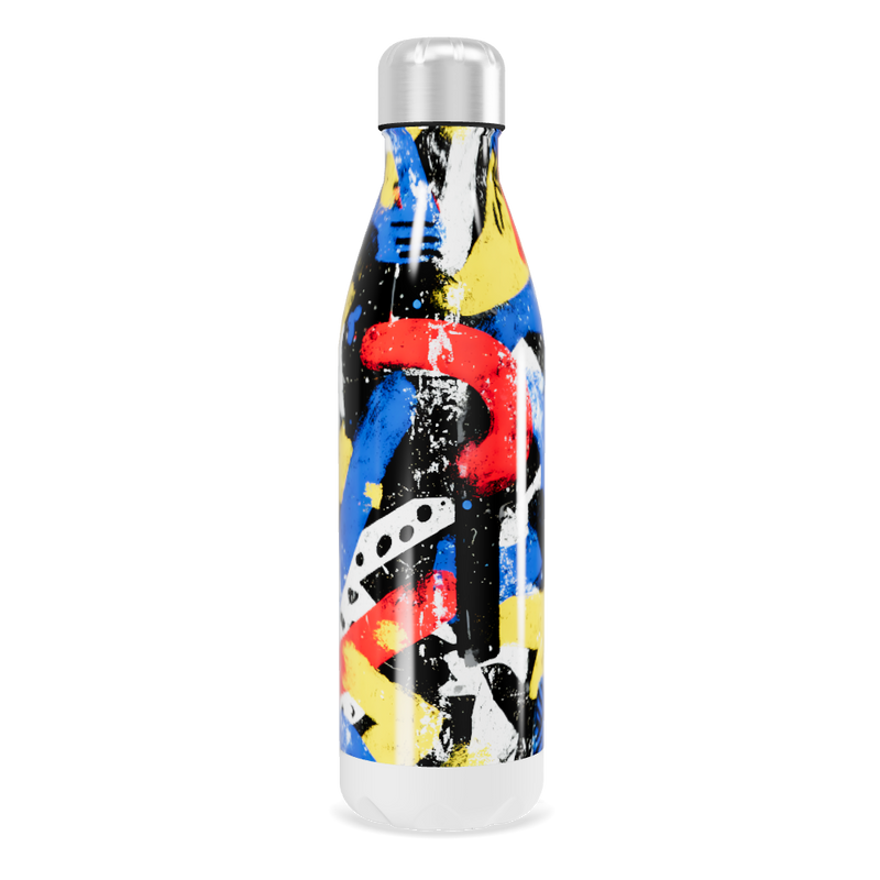 Garrafa Inox - Estampa Colorida Abstrata