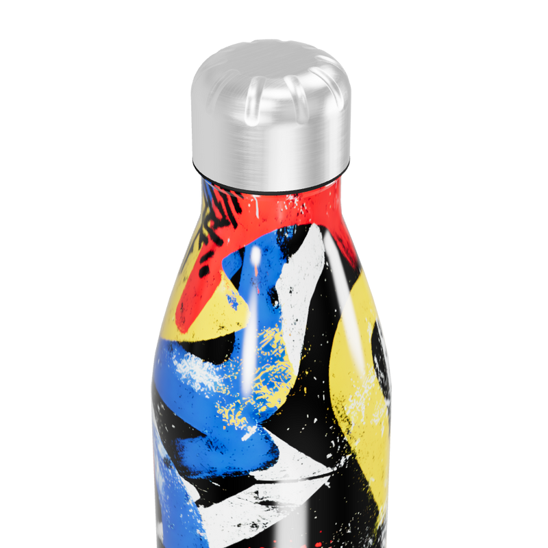 Garrafa Inox - Estampa Colorida Abstrata