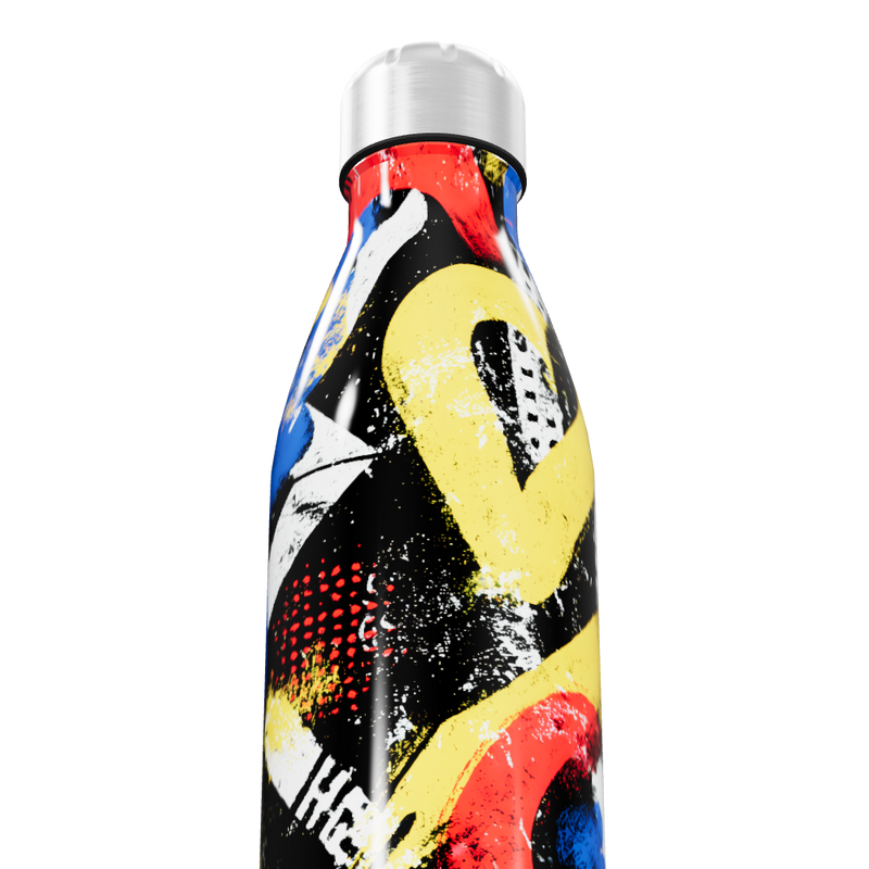 Garrafa Inox - Estampa Colorida Abstrata
