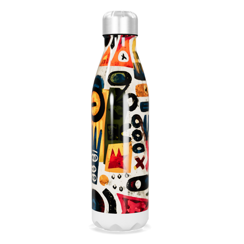 Garrafa Inox - Estampa Colorida Abstrata