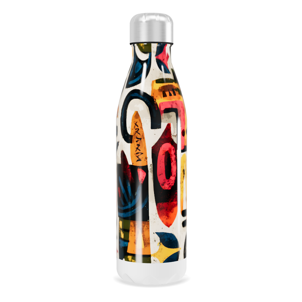 Garrafa Inox - Estampa Colorida Abstrata