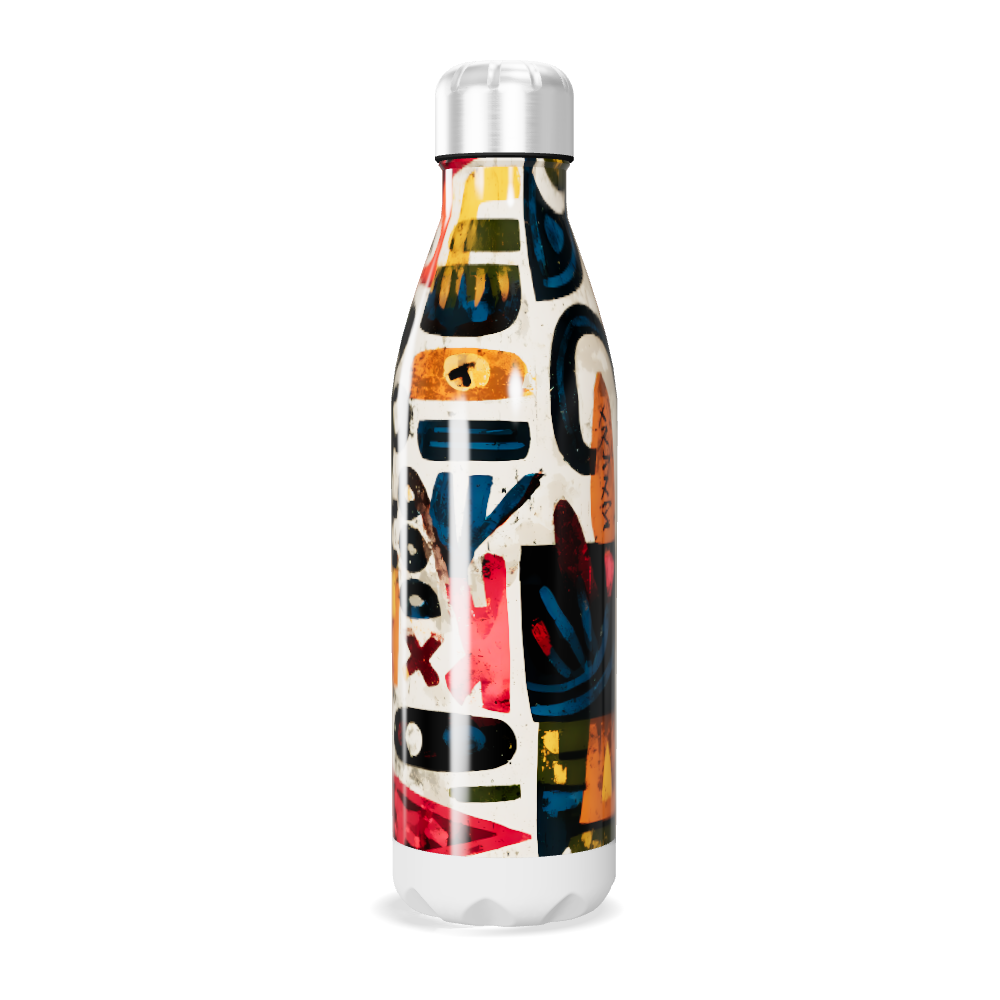 Garrafa Inox - Estampa Colorida Abstrata