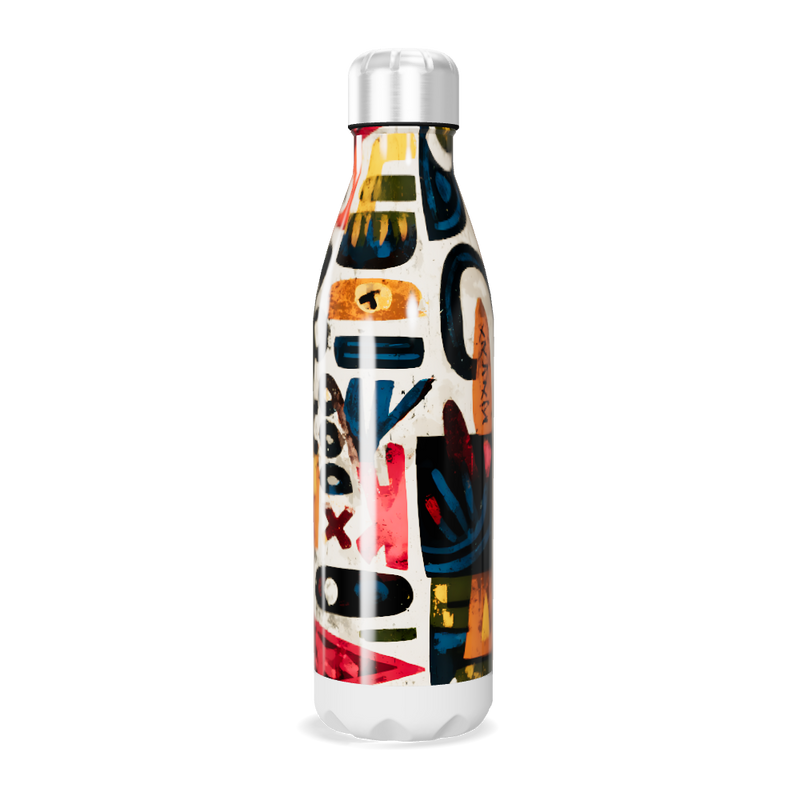 Garrafa Inox - Estampa Colorida Abstrata