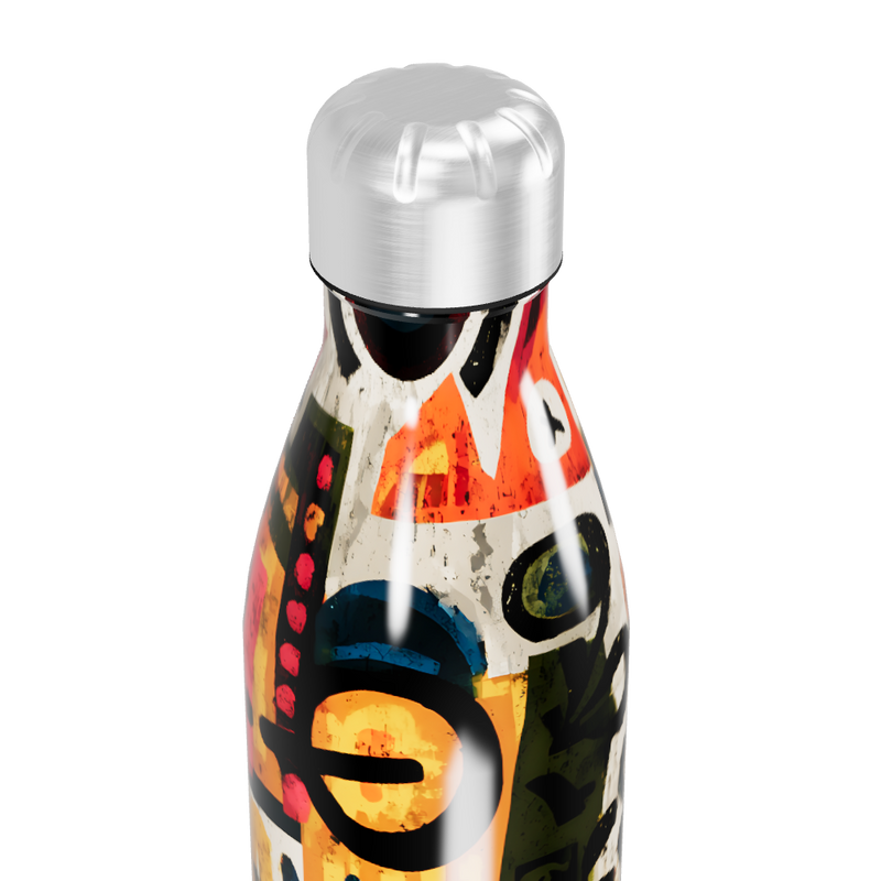 Garrafa Inox - Estampa Colorida Abstrata