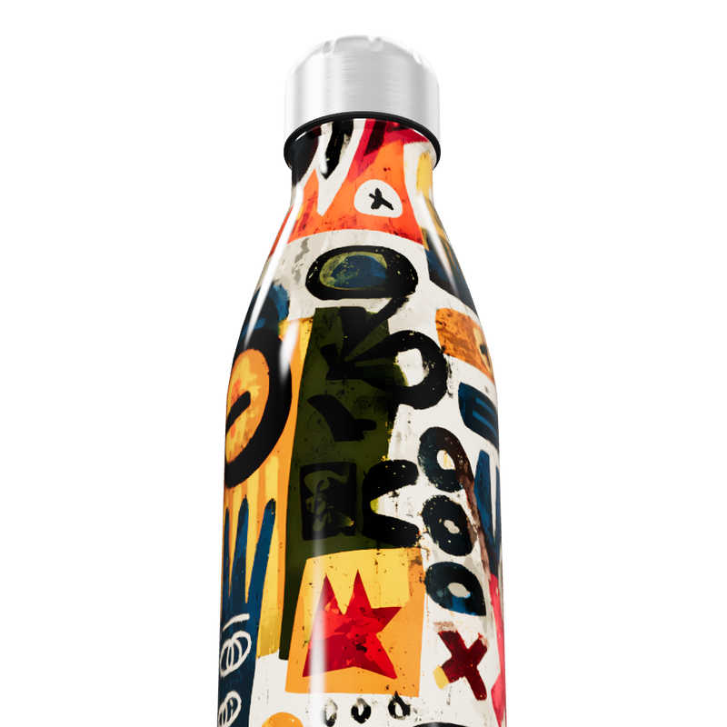 Garrafa Inox - Estampa Colorida Abstrata