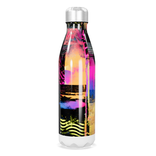 Garrafa Inox - Estampa Colorida Abstrata