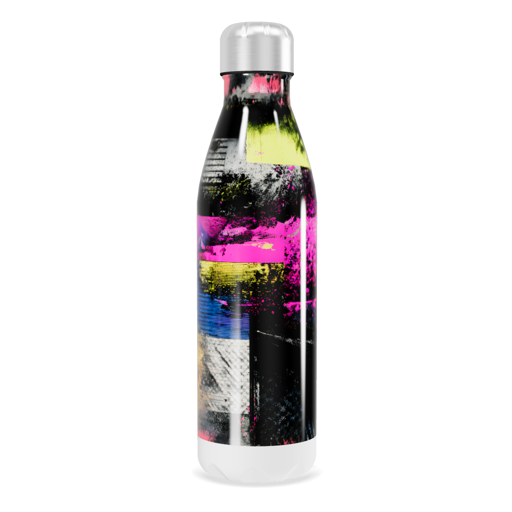 Garrafa Inox - Estampa Colorida Abstrata