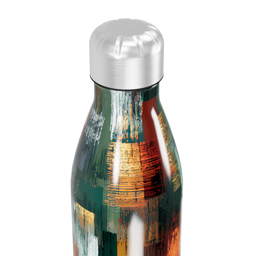 Garrafa Inox - Estampa Colorida Abstrata