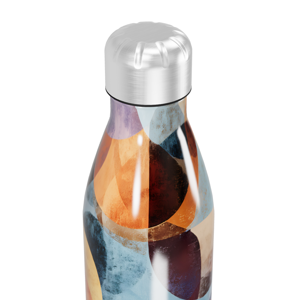 Garrafa Inox - Estampa Geométrica Colorida