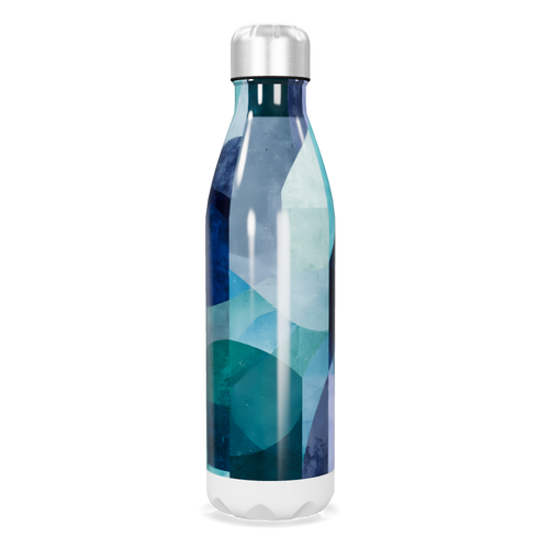 Garrafa Inox - Azul Geométrica