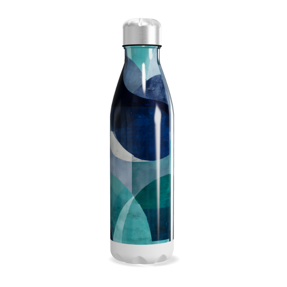 Garrafa Inox - Azul Geométrica