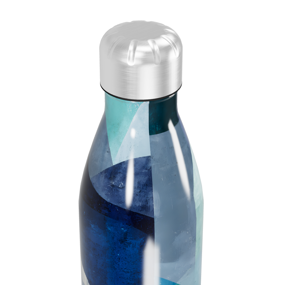 Garrafa Inox - Azul Geométrica