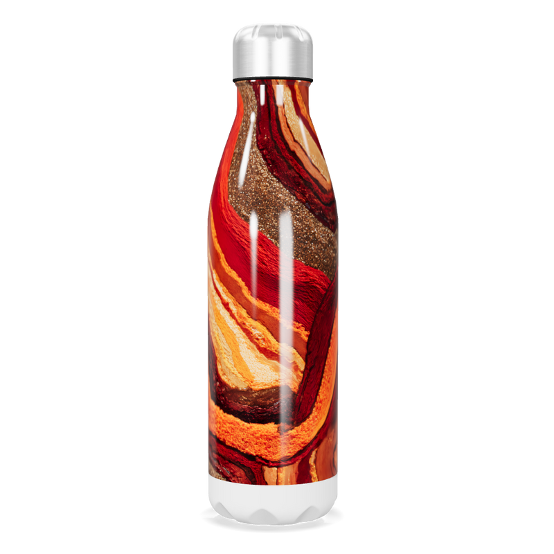 Garrafa Inox - Estampa Marmorizada Colorida