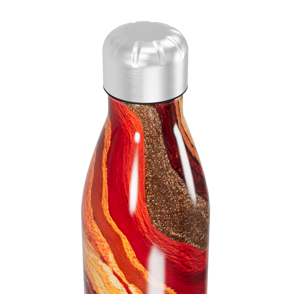 Garrafa Inox - Estampa Marmorizada Colorida