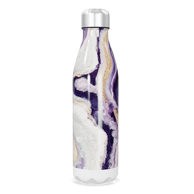 Garrafa Inox - Marmorizada Roxa e Branca