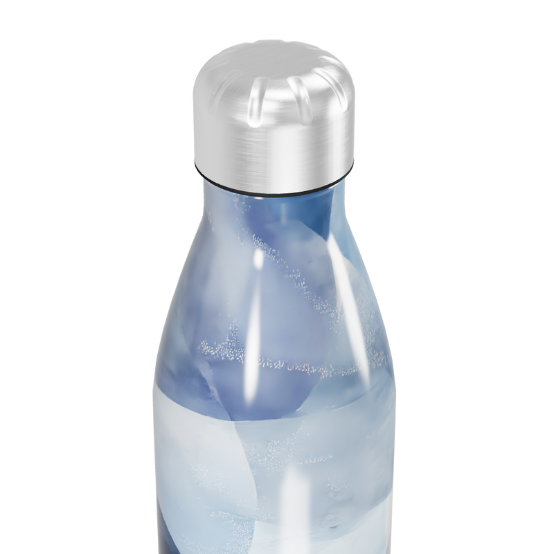Garrafa Inox Azul - Design Geométrico