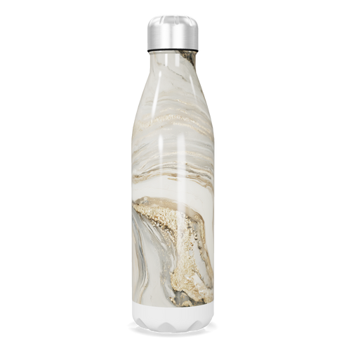 Garrafa Inox - Estampa Mármore Bege
