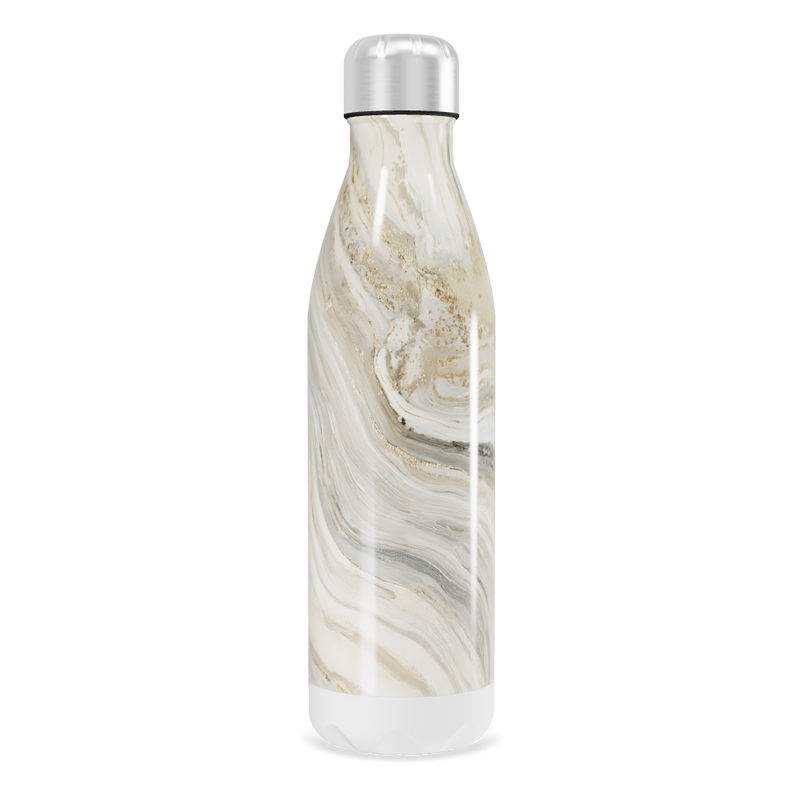 Garrafa Inox - Estampa Mármore Bege
