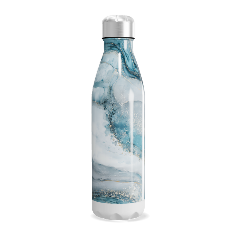 Garrafa Inox - Azul Marmorizado