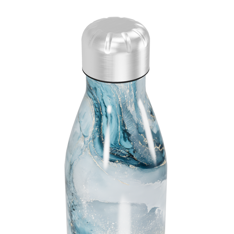 Garrafa Inox - Azul Marmorizado
