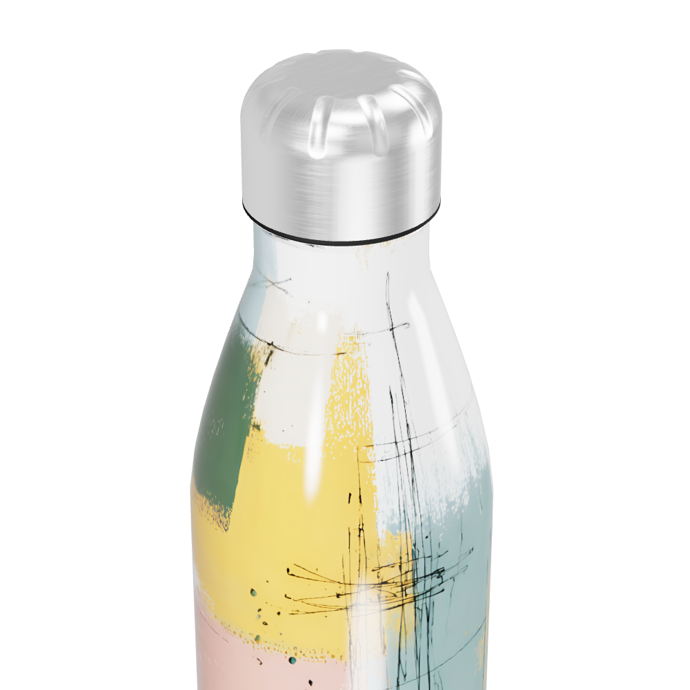Garrafa Inox Colorida - Estampa Abstrata