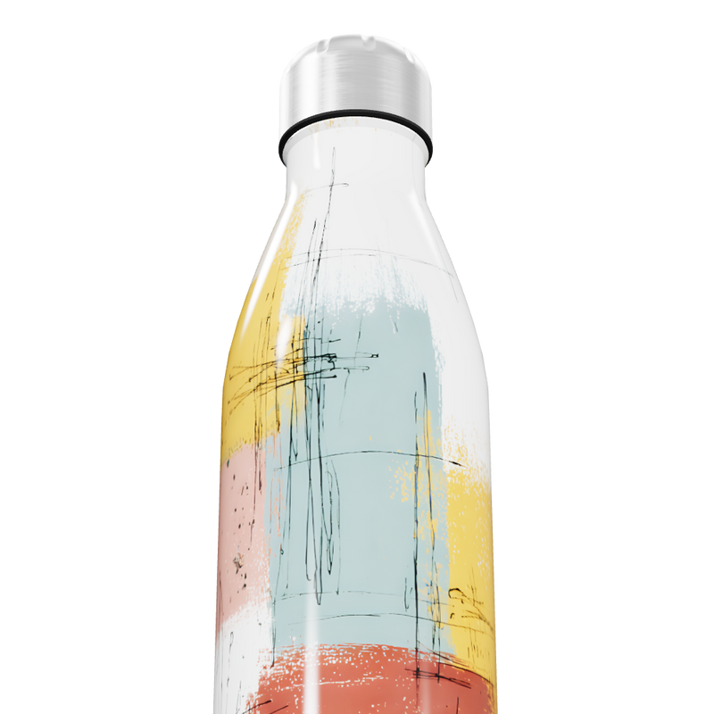 Garrafa Inox Colorida - Estampa Abstrata