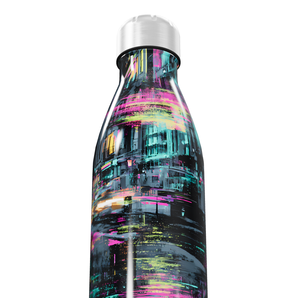 Garrafa Inox - Estampa Colorida Urbana