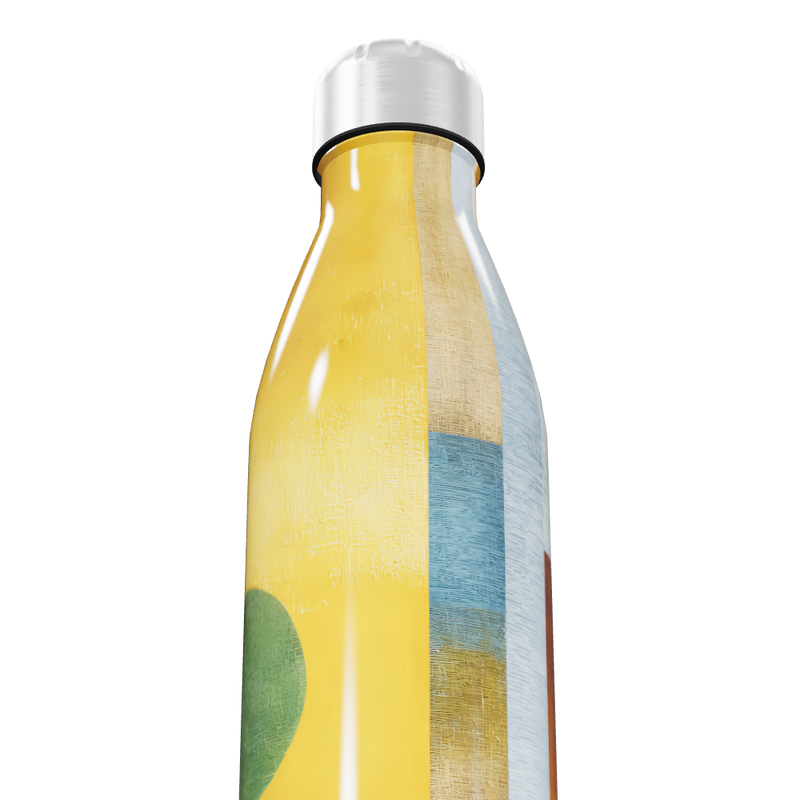 Garrafa Inox - Estampa Colorida Amarela