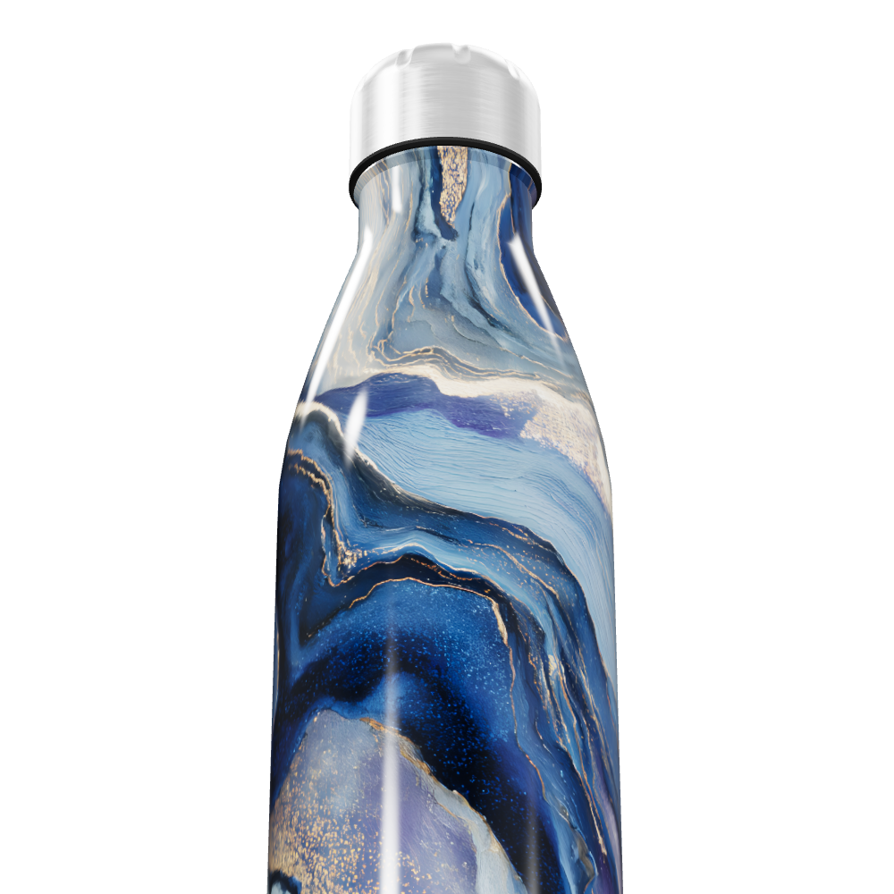 Garrafa Inox - Azul Marmorizada 500ml
