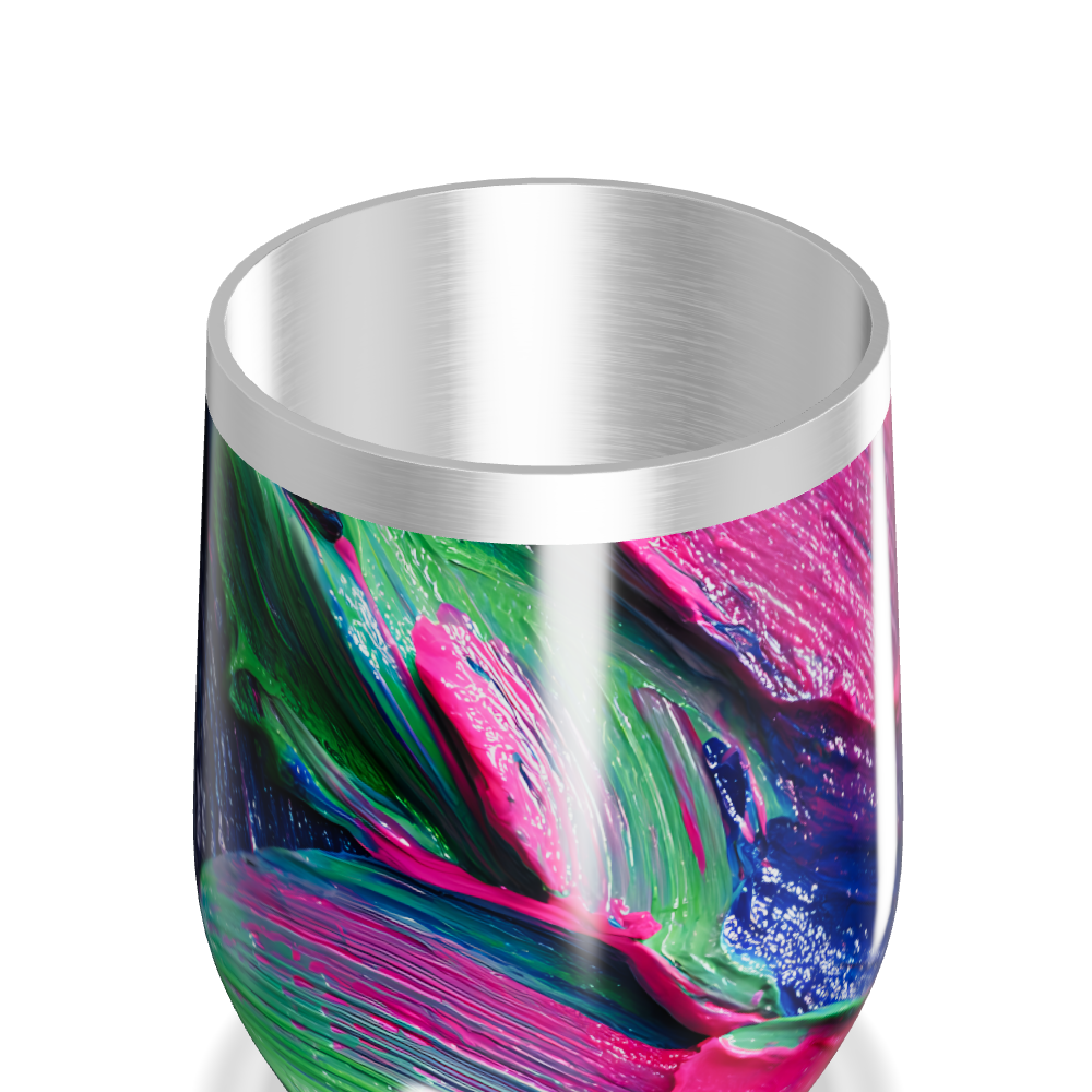 Copo Térmico Slim - Pintura Abstrata Colorida
