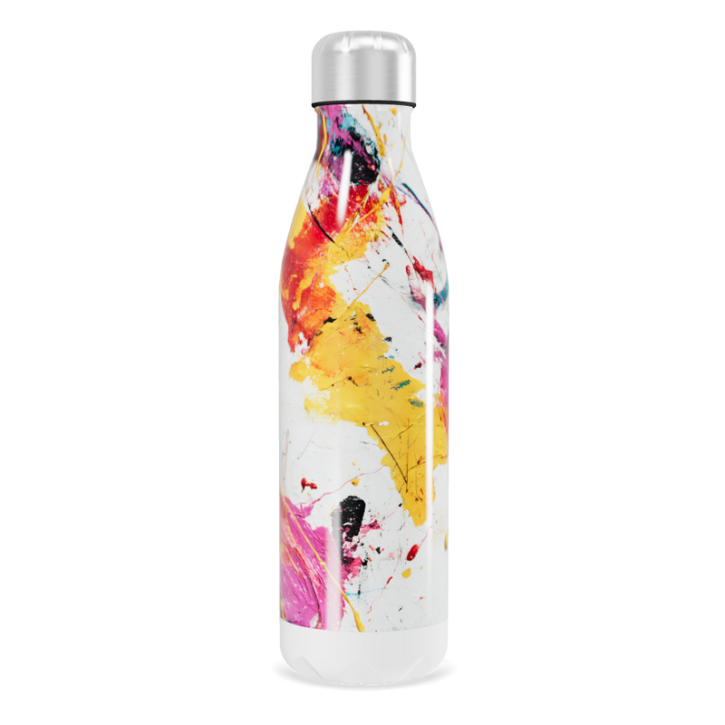Garrafa Inox - Estampa Colorida Abstrata