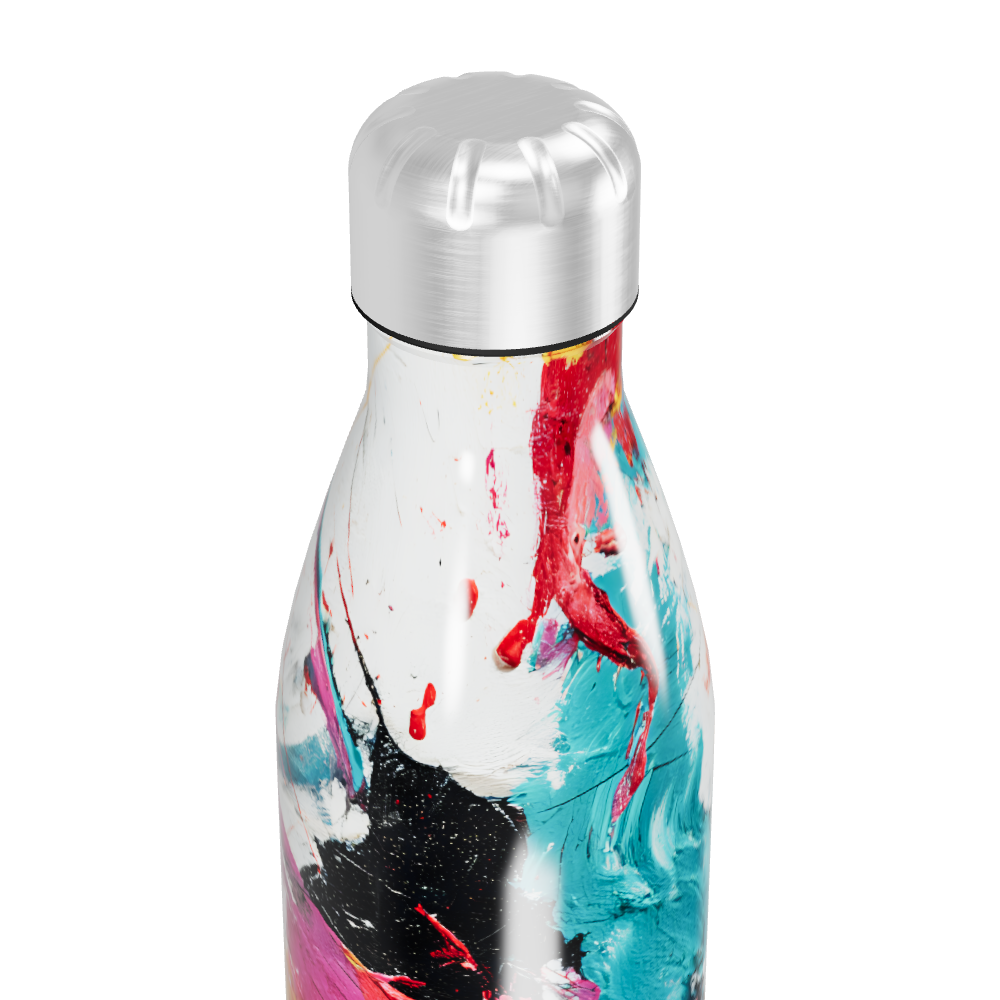 Garrafa Inox - Estampa Colorida Abstrata