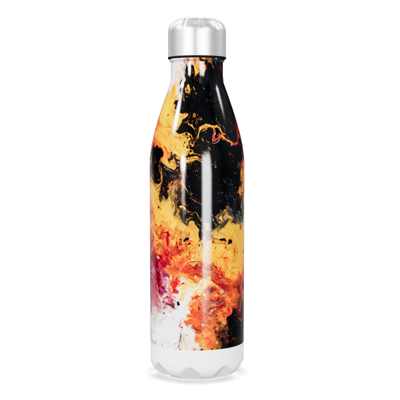 Garrafa Inox - Estampa Abstrata Colorida
