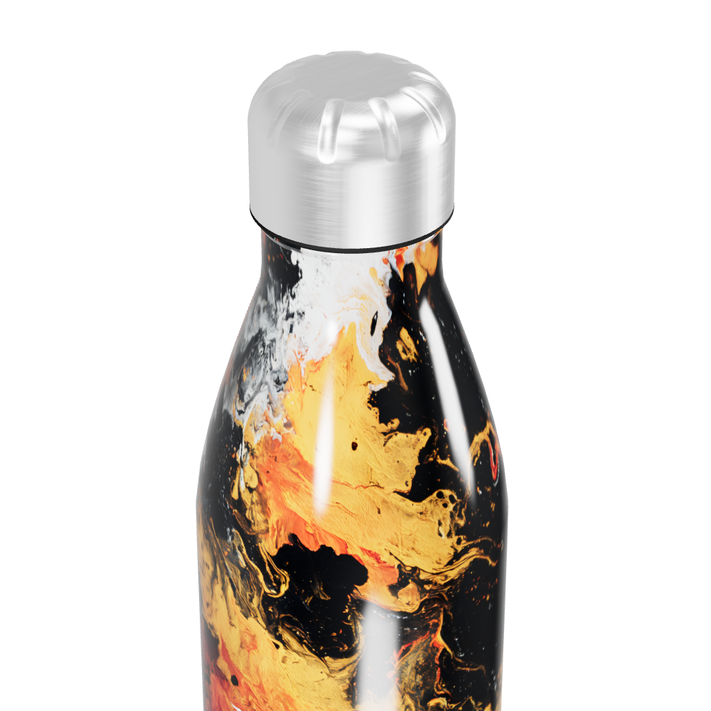 Garrafa Inox - Estampa Abstrata Colorida