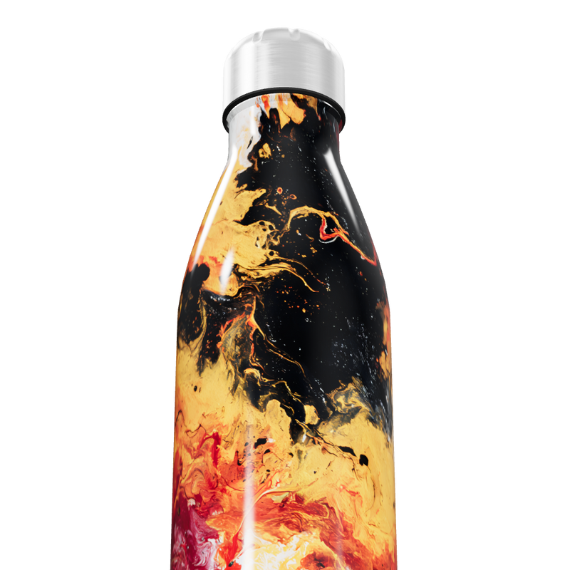 Garrafa Inox - Estampa Abstrata Colorida