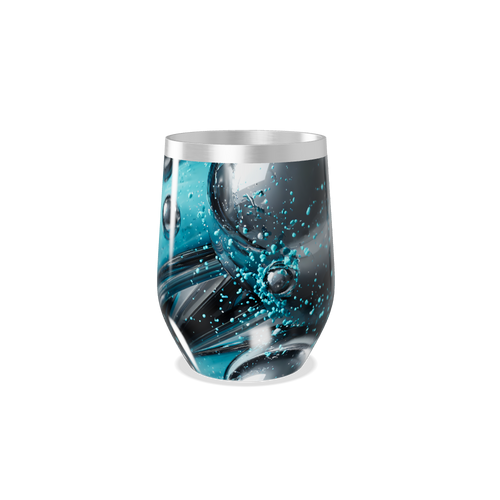 Copo Térmico Slim - Design Metálico Azul