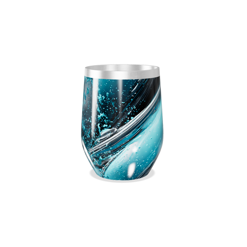 Copo Térmico Slim - Design Metálico Azul