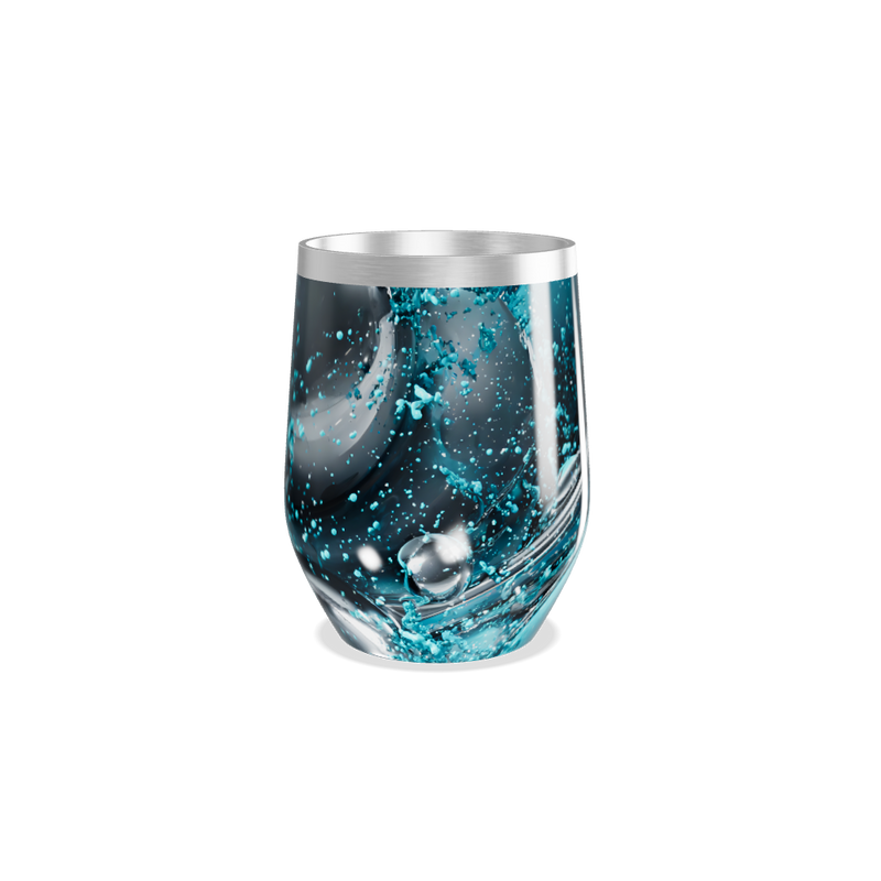 Copo Térmico Slim - Design Metálico Azul