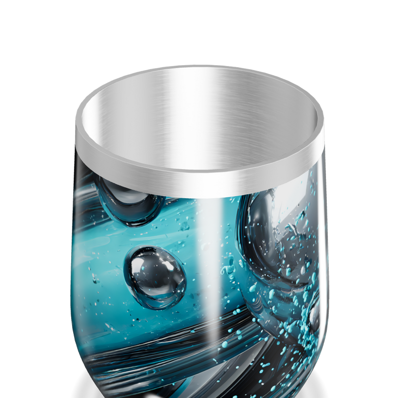 Copo Térmico Slim - Design Metálico Azul