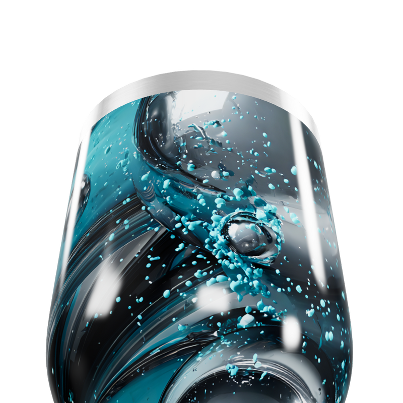 Copo Térmico Slim - Design Metálico Azul