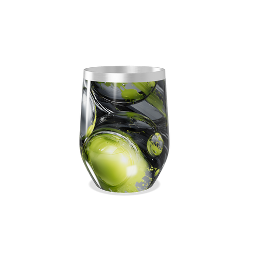 Copo Térmico Slim - Verde Abstrato Aço Inox