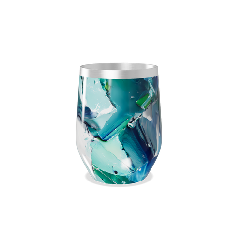 Copo Térmico Slim - Estampa Abstrata Azul