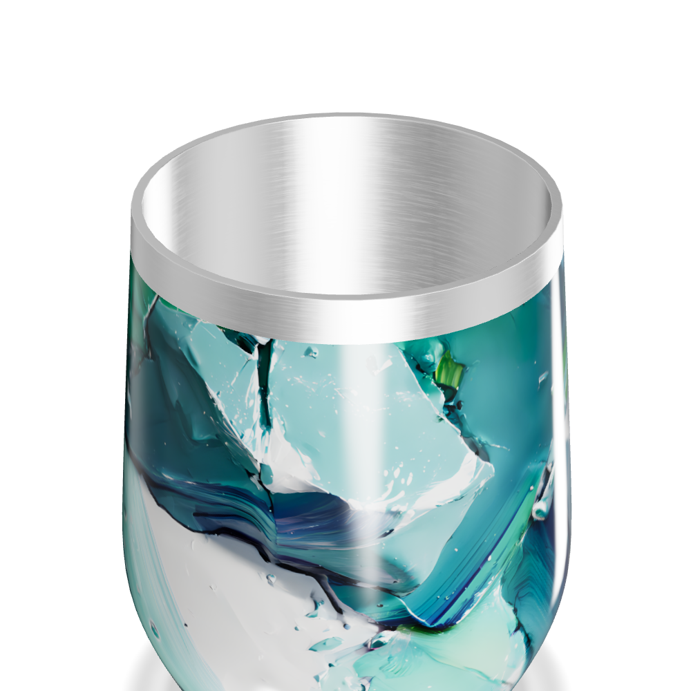 Copo Térmico Slim - Estampa Abstrata Azul