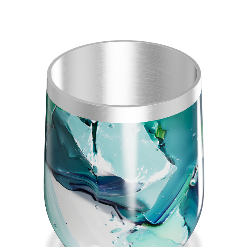 Copo Térmico Slim - Estampa Abstrata Azul